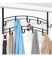 LYNK Professional Home Over The Door Hooks - 9 Hook Over The Door Hanger - Over Door Coat Rack ...