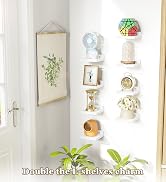 SRIWATANA 5 Inches Small Floating Shelves, Mini Display Shelf for Wall Decor and Storage Set of 4...