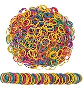 Foshine Rubber Bands small mini elastic band yellow blue green red 1300pcs rubber band 1.2inch sm...