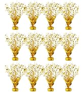 Metallic Foil Spray Centerpiece Star Table Decoration, Gold Centerpieces for Tables Wedding Birth...