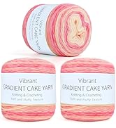 Aeelike Ombré Yarn for Crocheting, 3 Skeins Gradient Cake Yarn 100g (3.52 oz) 245m (267 Yards) # ...