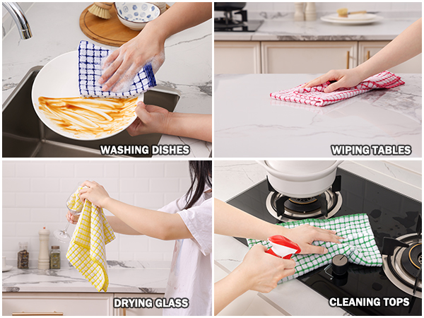 suitable for washing, drying, wiping and cleaning