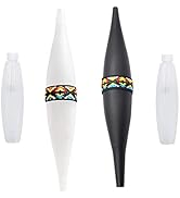 2Packs Hookah Ice Mouth Tips, Ice Pipe for Hookah Shisha (Black, White)