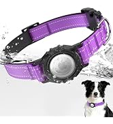 AirTag Dog Collar, Reflective Dog Collar with Airtag Holder, IP68 Waterproof Integrated Air Tag D...