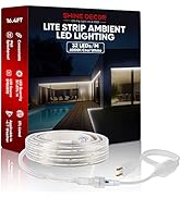 Shine Decor LED Lite Strip Lights 6000K Cool White, -4? Cold-Resistant IP65 Waterproof Outdoor Ro...