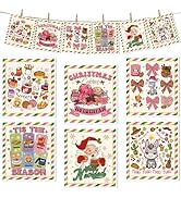 Spanish Christmas Swedish Dishcloths for Kitchen, 6 Pcs Cute Absorbent Christmas Swedish Dish Clo...