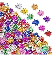 Pendant of Luck 110 Pcs Shiny Decorate Bows for Gift Wrapping, 1 in Mini Gift Wrap Bows for Chris...