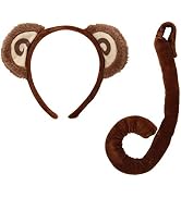 elope Monkey Ears Costume Headband & Tail Kit