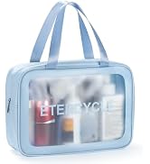 Etercycle Large Travel Toiletry Bag for Women and Men, Translucent Waterproof Toiletry Bag with H...