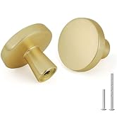goldenwarm 5pcs Gold Cabinet Knobs for Dresser Drawers Kitchen Hardware Handles Brushed Brass Mod...