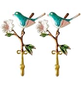 Pasiir 2 Pack Decorative Wall Hooks, Vintage Bird Shaped Metal Wall Hook for Hanging Coats Clothe...