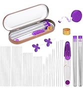 GarfxG 60 PCS Beading Needles Set with Collapsible Big Eye Beading Needles, Twisted Wire Seed Bea...