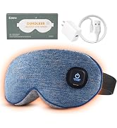 Ezona Cotton Cordless Heated Eye Mask, Warm Eye Compress Mask for Dry Eyes, Washable Eye Heating ...