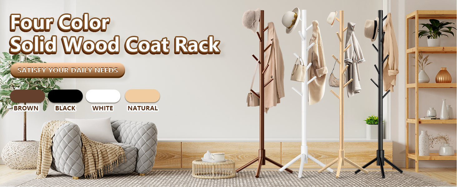 Wooden Coat Rack
