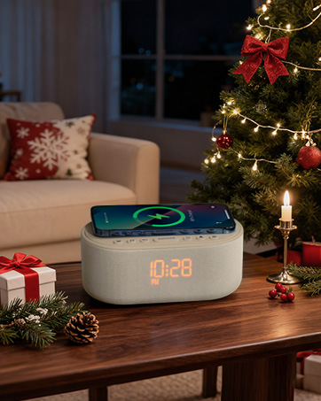 alarm clock with wireless charging