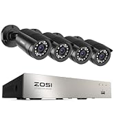 ZOSI 3K Lite Security Camera System Indoor Outdoor,AI Human/Vehicle Detection,Night Vision,Remote...