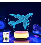 Airplane Gifts Night Light for Kids,Plane Decor Bedside Lamp for Bedroom,Aircrafts Night Light wi...
