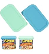 2 PCs Silicone Can Lids for SPAM Jalapeño Can | Hormel Spam Can (12 oz), Rectangle Lid for Spam C...