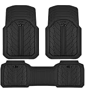 CAR PASS Heavy Rubber Car Floor Mats, Deep Waterproof Car Mats All Weather, Universal Trim-to Fit...