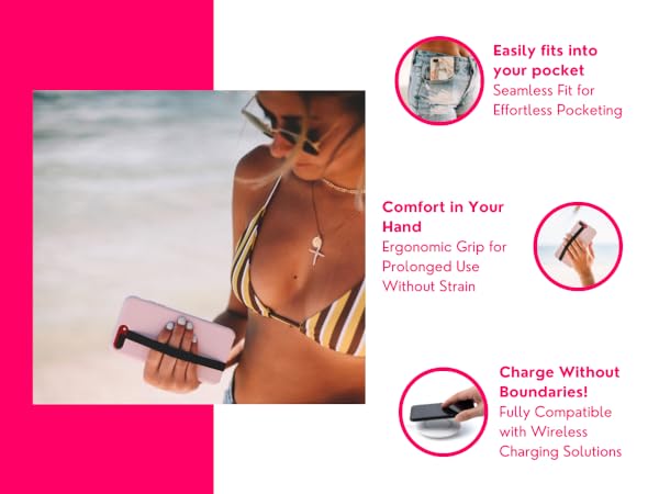 Phone Grip, Phone Strap, Phone Holder for Hand Small, Light and Discreet Cell Phone Holder for Hand