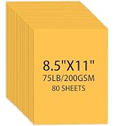 Yellow Cardstock 8.5 X 11, 80 Sheets Card Stock, 75lb/ 200gsm Copy Paper, Cardstock Printer Paper...