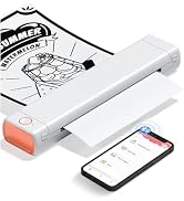 Phomemo Portable Printers Wireless for Travel, M08F Thermal Bluetooth Printer Support for 8.5"x11...