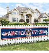 Inisajace 250 Anniversary USA Banner - USA 250th Anniversary Yard Banner Decorations, 250 Year Fr...