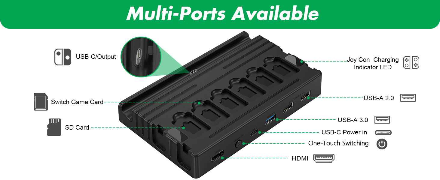 switch dock with power supply