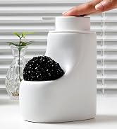 ceramic soap dispenser with sponge holder kitchen sink caddy organizer sponge caddy bathroom
