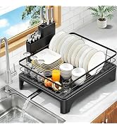 OERPHO Dish Drying Rack for Kitchen Counter, Dish Rack, Dish Drainer for Kitchen with Built-in Dr...