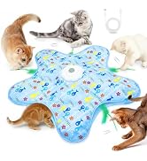 MAXTOOA Cat Toys for Indoor Cats,Rechargeable Interactive Cat Toy with Touch-Activated Hide and S...