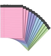 12 Pack Note Pads 5x8, Narrow Ruled Legal Pad Writing Pads 5x8, Multicolor Small Notepads Small N...
