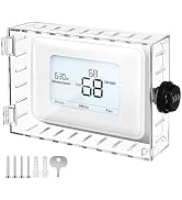 Uonlytech Thermostat Lock Box Cover with Key, Clear Thermostat Cover Universal Wall Thermostat Gu...
