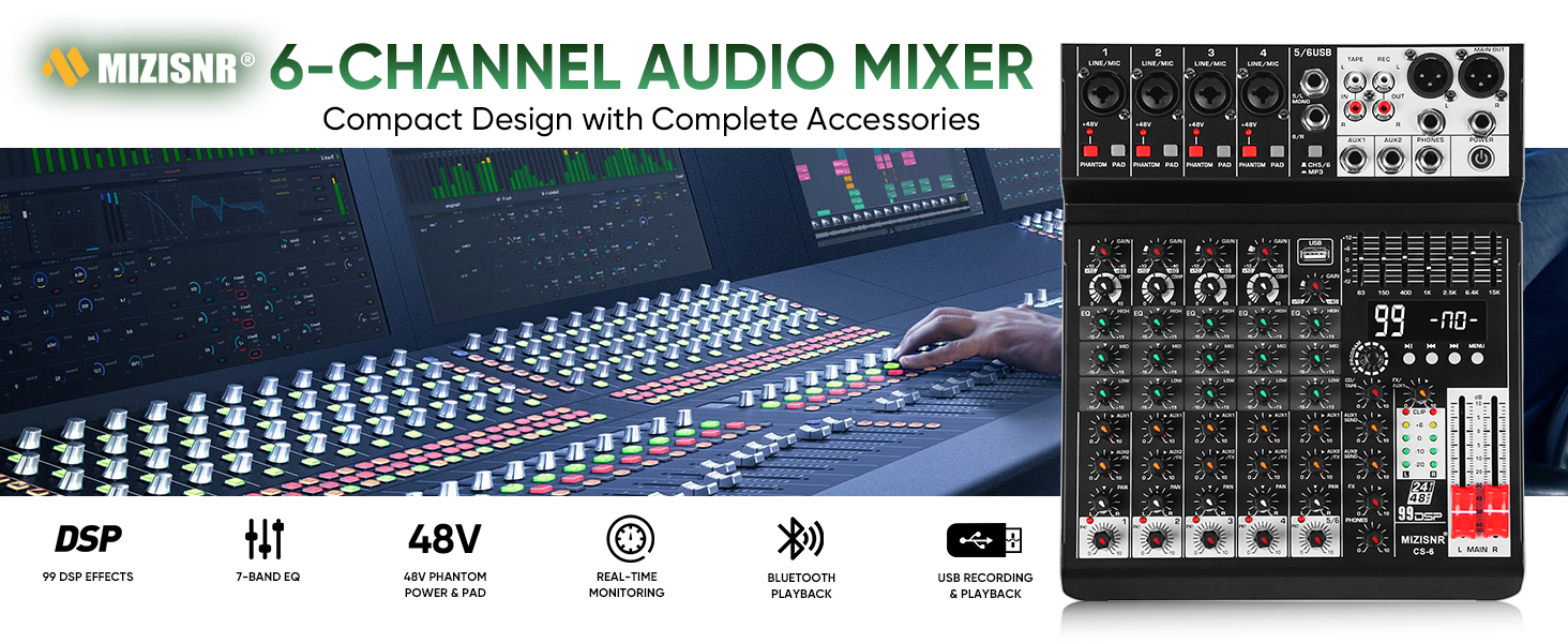 6-CHANNEL AUDIO MIXER