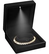 Hatori Luxury Bracelet Box, Velvet Jewelry Bangle Box Storage Case Organizer Holder with LED Ligh...