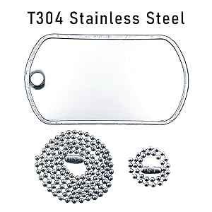Stainless Steel Military Dog Tags and Chains Brand Depot Supply BD Supply
