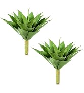 Velener Artificial Outdoor Blue Agave Plant - Small Size UV Resistant Fake Agave Plants for Indoo...