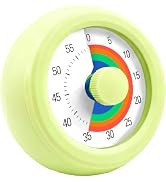 MEPHILIMIA 60 Minute Visual Timer with Silent Operation Visual Countdown Timer Rainbow Disk 60 Mi...