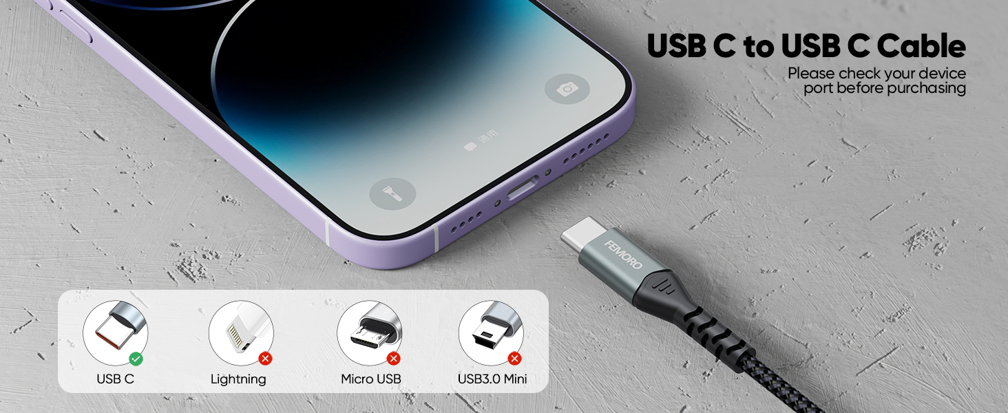 USB C Cable 15ft