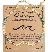 NUKAYAI Wave Bracelet Life Inspirational for Women, Bracelets Gifts for Bestie Sister Daughter, V...