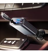 LISEN 63W Retractable Car Charger USB C Fast Charge for iPhone 17-15 Series | Car Phone Type C Ch...