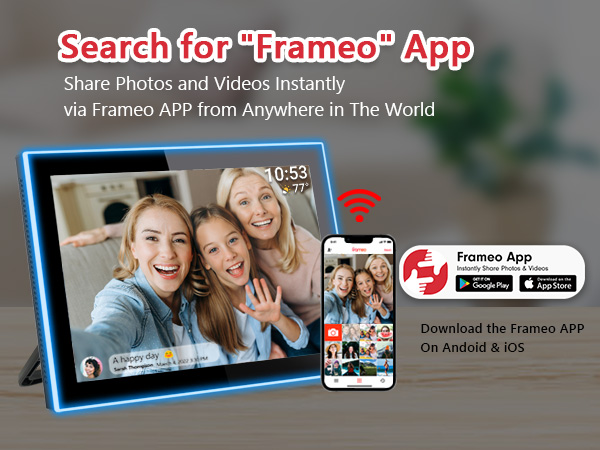 FRAMEO 10.1 Inch Smart WiFi Digital Photo Frame Digital Picture Frame