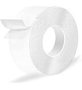 Gluest Double Sided Tape Heavy Duty 2' × 25'', Extra Strong Clear Nano Tape Adhesive, Removable T...