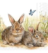Boston International IHR 3-Ply Paper Cocktail Napkins, 5 x 5-Inches, Bunny and Clyde