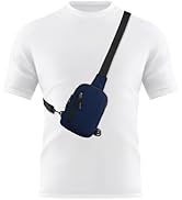 Peicees Mens Mini Sling Bag Chest Bag Shoulder Bag Women Crossbody Bag Phone Holder with Reversib...