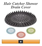KongNai Hair Catcher Shower Drain Cover, 4 Pack Hair Stopper Drain Protector Universal Rubber Sin...