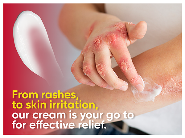 Effective relief from rashes to skin irritation