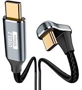 USB C to C Cable, 180 Degree U Shaped USB3.2 Type C 100W Fast Charging 4K/60HZ Display 10Gbps Dat...