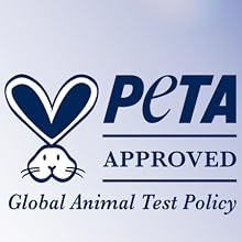 PETA logo in navy bue against gradient blue background.
