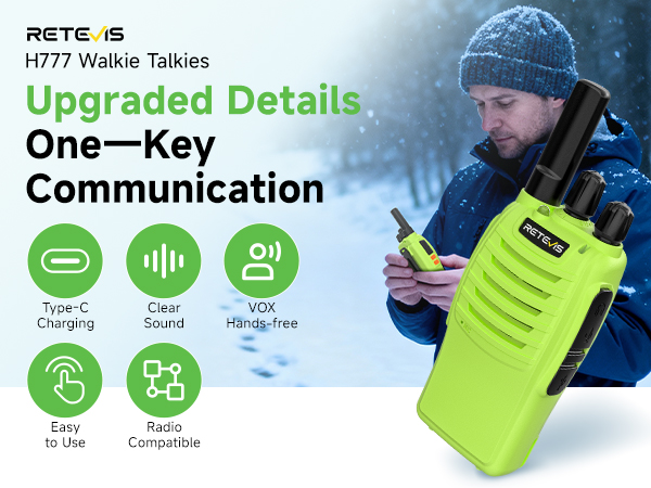 Retevis h-777 walkie talkies for adults portable frs two-way radios